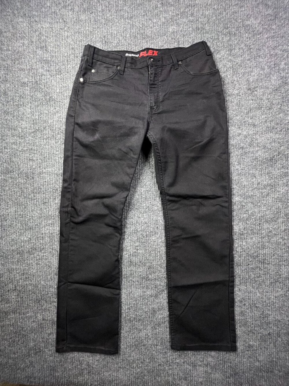 Dickies Flex Carpenter Pants Men's Black Pockets Zip Fly Utility - Size 36